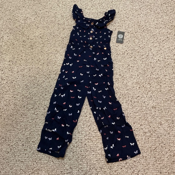 Vince Camino Little Girls Wide Leg Jumpsuit Multi floral Size 6X - Picture 1 of 6
